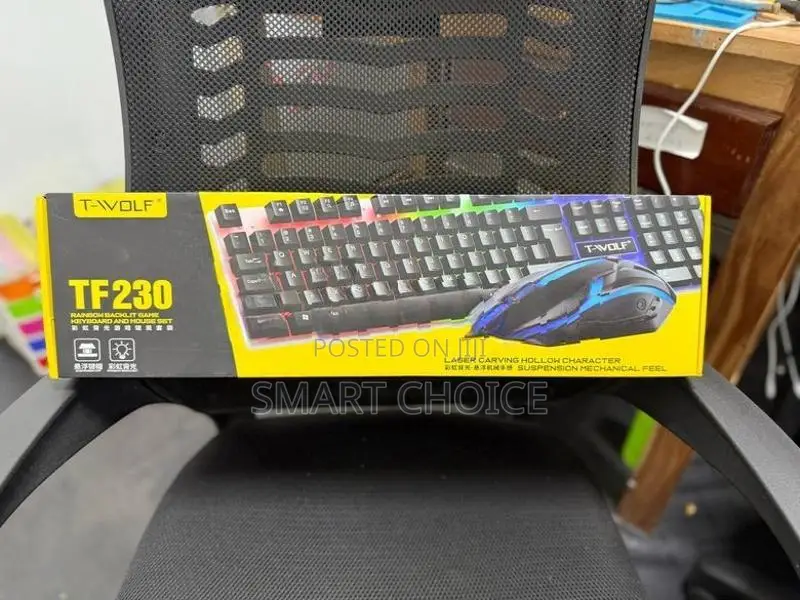 T WOLF RGB Gaming Keyboard with Mouse-TF230