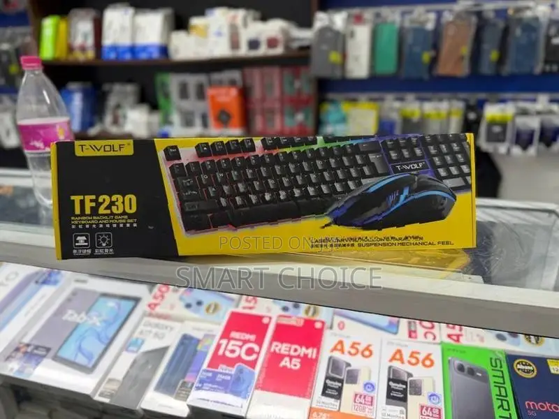 T Wolf RGB Gaming Keyboard with Mouse-TF230