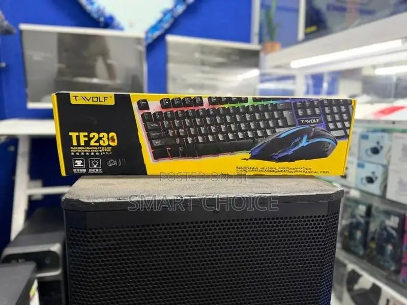 T WOLF RGB Gaming Keyboard with Mouse-TF230