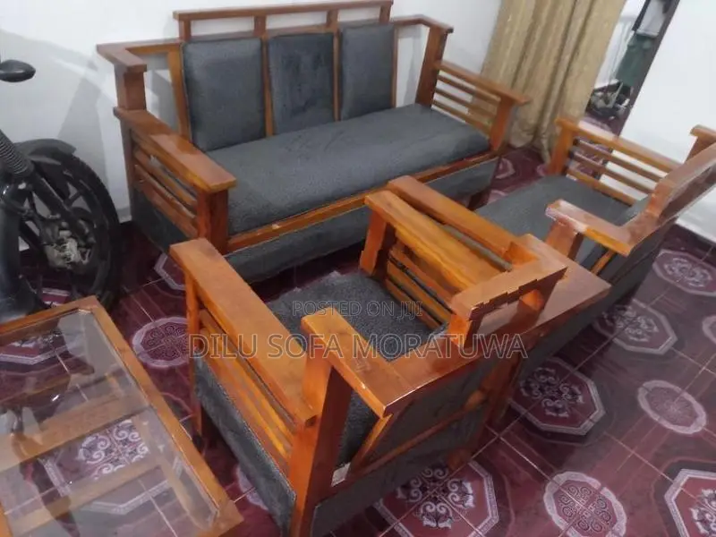 wooden cusion sofa set