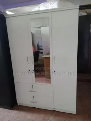 New White Colour 3 Door Cupboard 6*4 Wardrobe