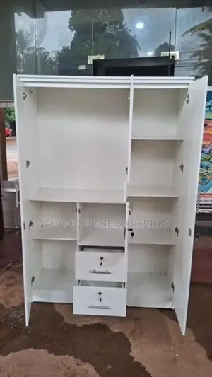 New Melamine White Colour 3 Door Cupboard Large Wardrobe