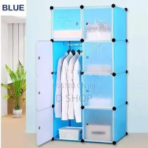 DIY - 8 Doors Cubes Storage Cupboard Colour _ Black & White