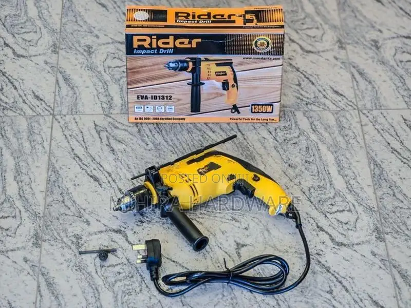 RIDER 1350W Hammer impact drill machine steel wood cement concrete MEN