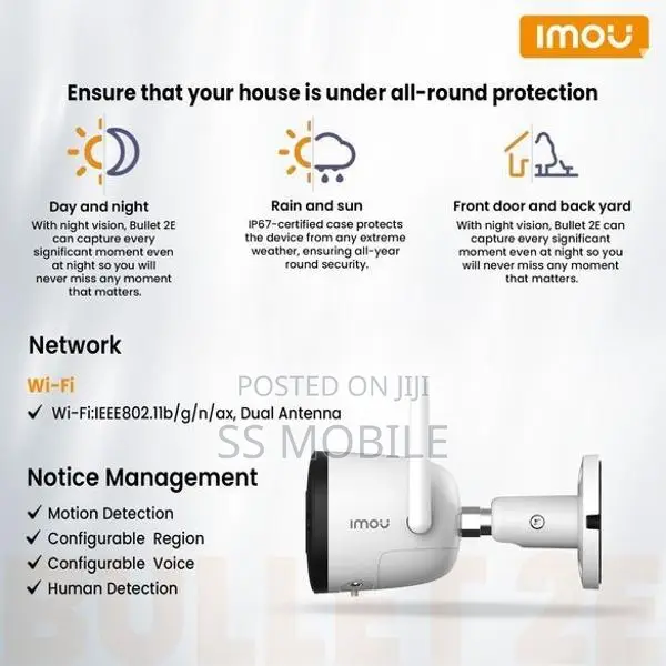 IMOU 2E 3MP WIFI Bullet Camera