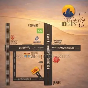 Land for sale in Wadduwa Town – 50m to Galle Road
