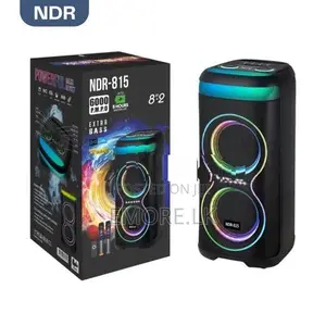 NDR 815 Karaoke Portable Speaker Size 8’* 2 (With Wireless Mic)