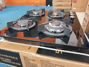 New EUROMAX 4-Burner Tempered Glass Gas Cooker