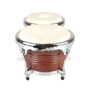 Natural Bongo Drum Set with wiyh Tuning Key