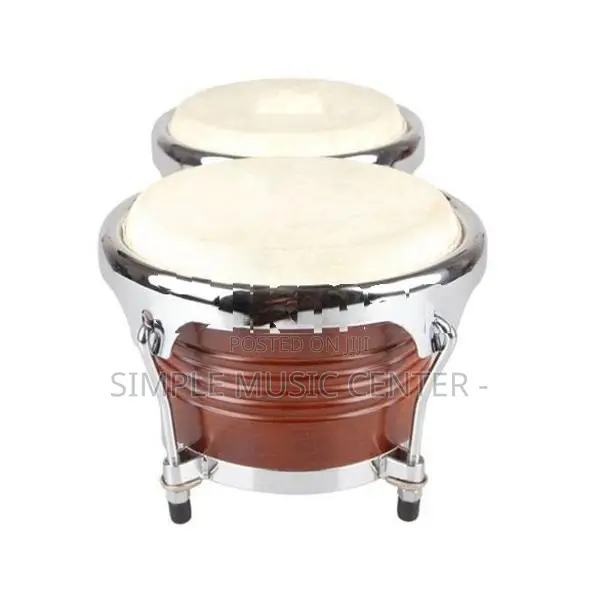 Natural Bongo Drum Set with wiyh Tuning Key