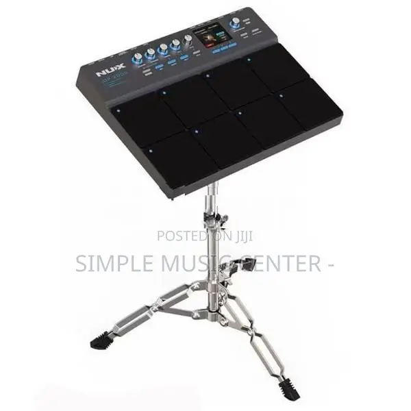 Nux Dps-1 Adjustable Chrome Electronic Percussion Pad Octapad Stand