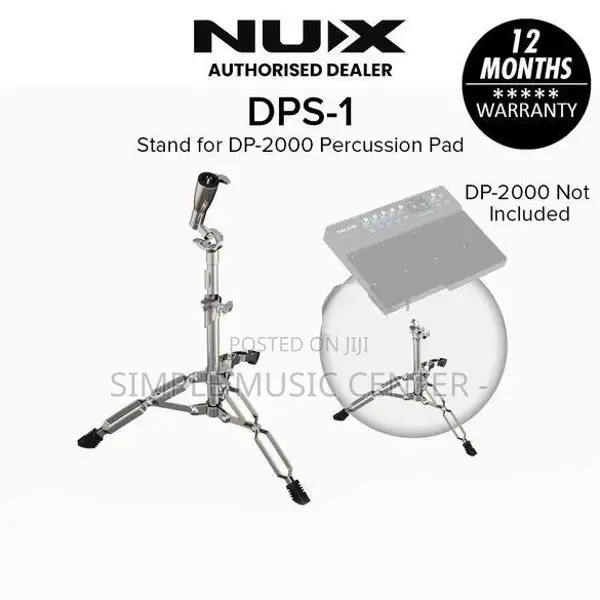 Nux Dps-1 Adjustable Chrome Electronic Percussion Pad Octapad Stand