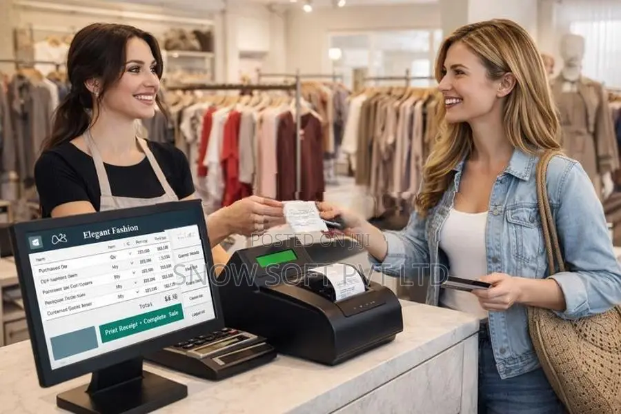 Textile Shop POS Billing, Stock Size Management
