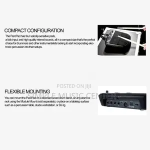 Alesis Black PercPad Electronic Drum Pad Compact 4 Pads MIDI Output