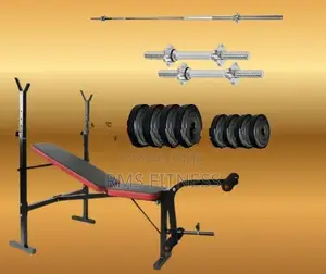 Brand New Bench with Full set /weight set/Dumbbells /Home gym-A33