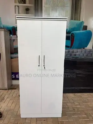 New White Colour Melamine 2 Door Cupboard 6*2.5 Wardrobe
