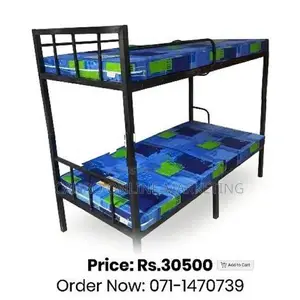 new steel bunk bed with double layer mattress 6*3