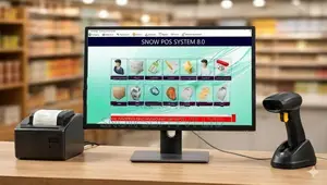 POS Billing System with Barcode Scanner Printer