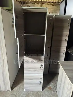 Melamine Ash White Locker Cupboard 4D