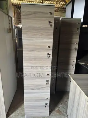 Melamine Ash White Locker Cupboard 4D