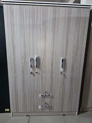 New Melamine 3 Door Ash White Colour Cupboard Wardrobe