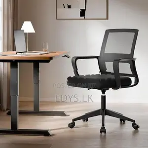 Fully Black Plastic wheel Office Chairs - 840B
