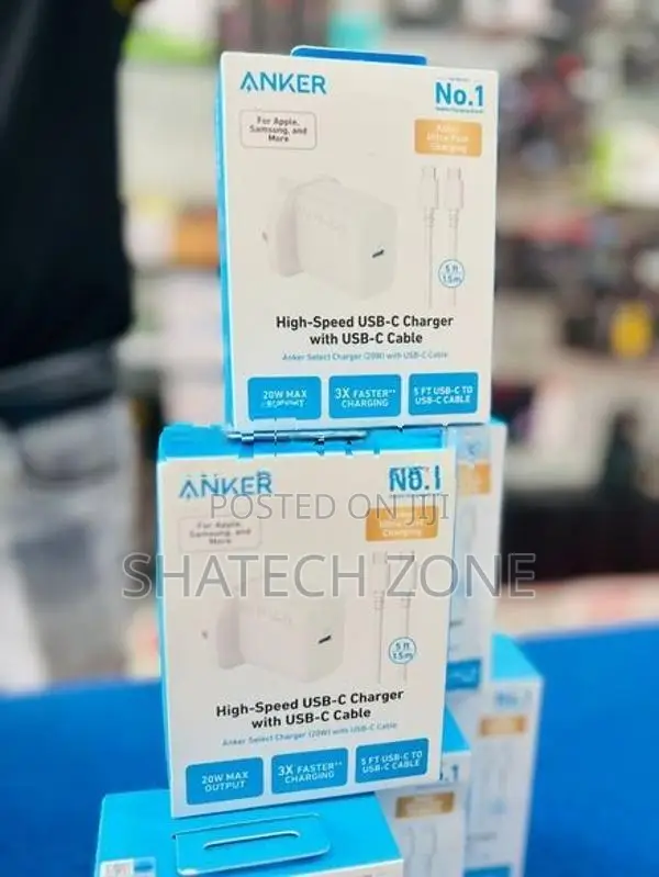 Anker Charger 20W With Cable (New) USB-C TO Type-C |High-Speed