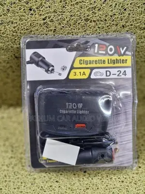 120W 3 Sockets With Fast Car Charger Type C USB