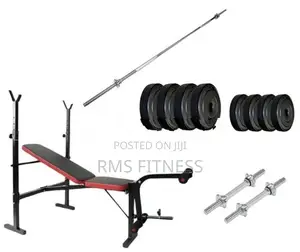 Brand New Weight Bench with Full Set / - j5