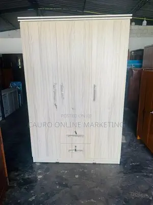 New Melamine White Colour 3 Door Cupboard 6*4 Ft Wardrobe