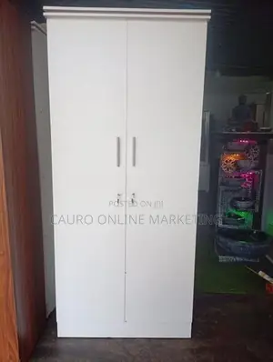 New Melamine White Colour 2 Door Wardrobe 6*2.5 Ft Cupboard