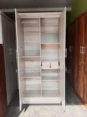 New Melamine White Colour 2 Door Wardrobe 6*2.5 Ft Cupboard