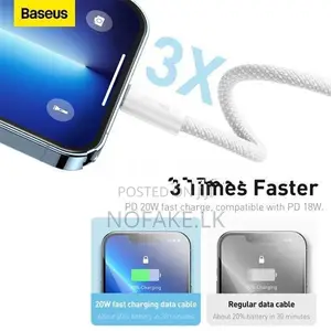 Baseus 20W 1M Soft And Flexible USB C To Lightning IPhone Cable Nylon