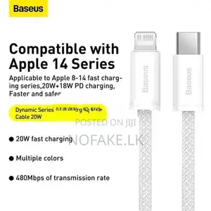 Baseus 20W 1M Soft And Flexible USB C To Lightning IPhone Cable Nylon
