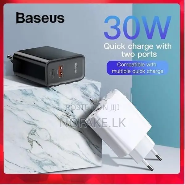 Baseus GaN5 Fast Charger Mini 1C 30W UK Power Adapter