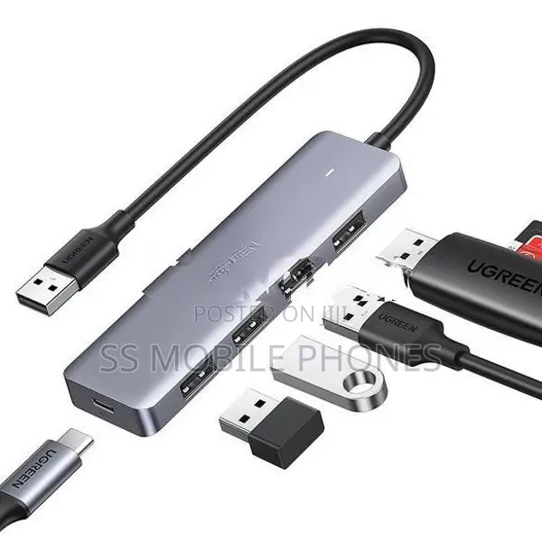 UGREEN 4 Port USB 3.0 & Type C Hub Dock 5Gbps