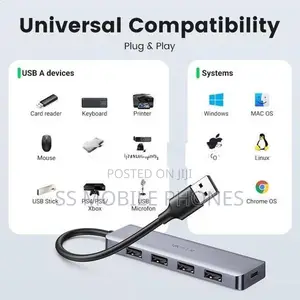 UGREEN 4 Port USB 3.0 & Type C Hub Dock 5Gbps