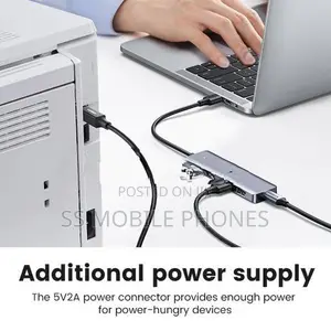 UGREEN 4 Port USB 3.0 & Type C Hub Dock 5Gbps