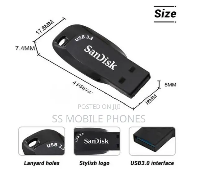 SanDisk Ultra Shift USB 3.2 Flash Drive 128GB