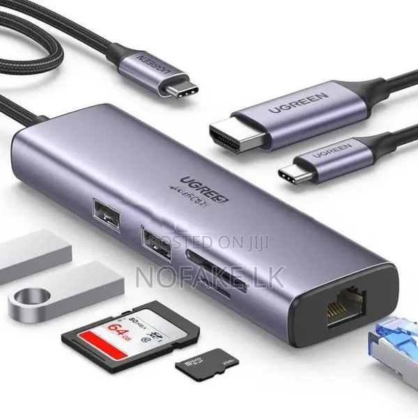 UGREEN 7 In 1 USB-C Multifuntion 100W PD Hub with HDMI 4K & RJ45 Ports