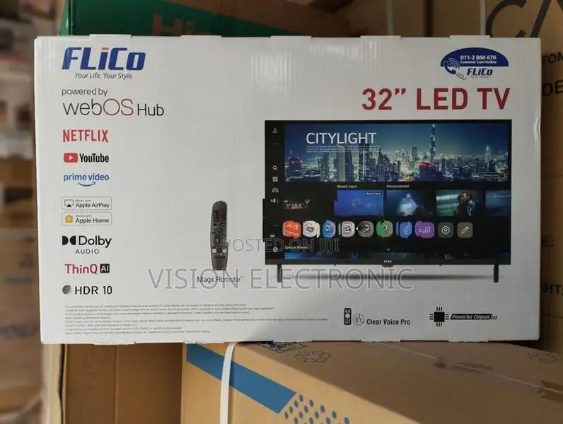 32 Inch "Flico" Smart WebOS TV with Dolby Audio