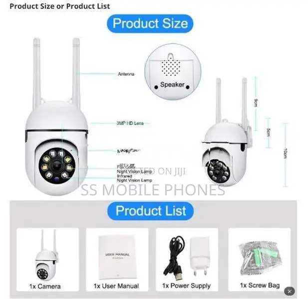 3MP Wifi Motion Tracking Night Vision CCTV Camera