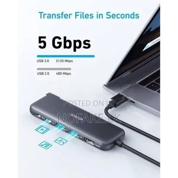 Anker 5 in 1 USB-C 100W HDMI 4K Hub For Macbook And Laptops