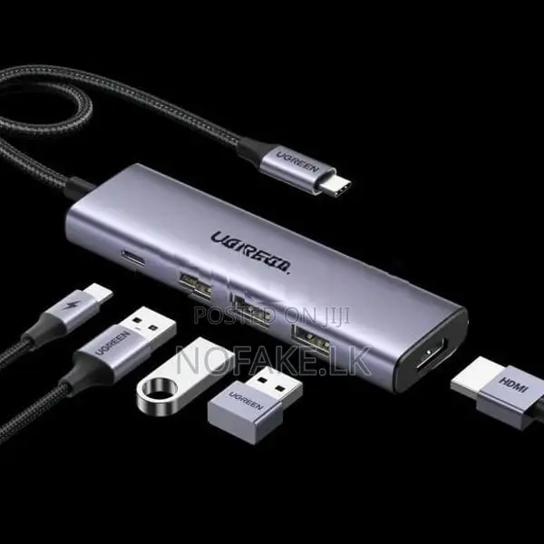 UGREEN 5 in 1 Type-C to HDMI 3 USB 100W PD charging Hub Station