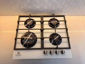 Gas Cooker 4 Burner Hob Glass Top White New W4