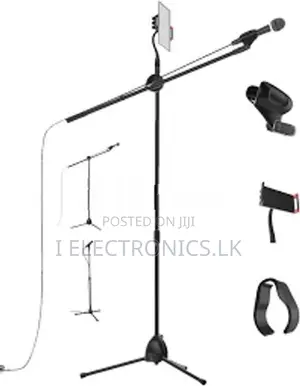 Mic Stand Boom – Microphone Tablet Holder for Karaoke