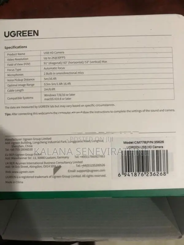 Ugreen 2K Web Camera