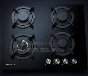 New EUROMAX 4-Burner Tempered Glass Top Gas Cooker