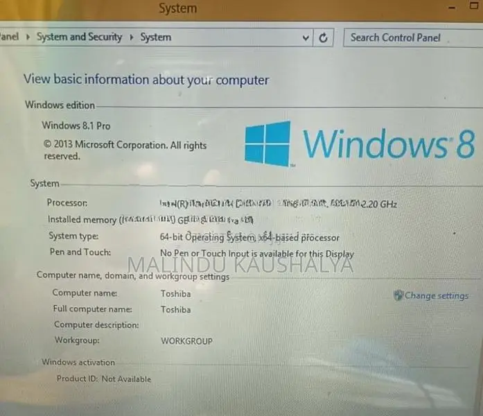 Toshiba Satellite L150 Laptop