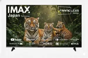 New IMAX 55" Smart 4K Android 14 UHD Frameless LED TV +Voice Control
